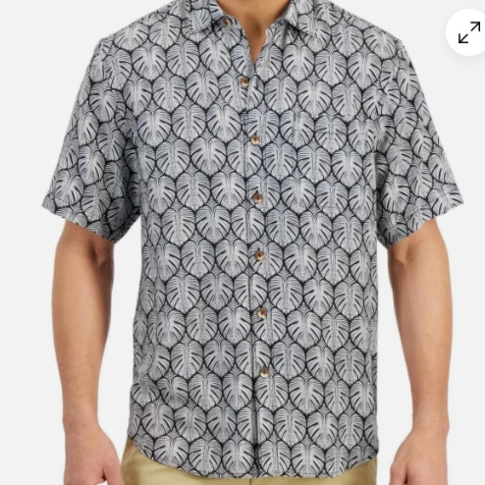 Tommy Bahama Veracruz Cay - Monstera Tiles, Black, 2XL